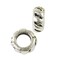 Large Hole Metal Bead 9x4mm Pewter Antique Silver Plated (Package of 1 Bead)